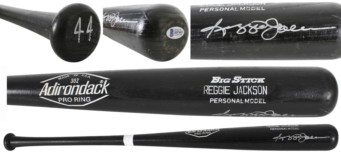 Reggie Jackson 1983 Game Used & Signed Adirondack 288RJ Model Bat (PSA/DNA GU 7)