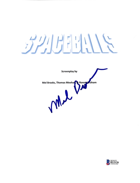 Mel Brooks Signed "Spaceballs" Movie Script Cover (BAS/Beckett)