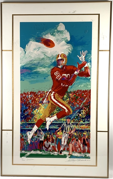Jerry Rice Signed Limited-Edition LeRoy Neiman Serigraph in Custom Framed Display (Beckett/BAS)