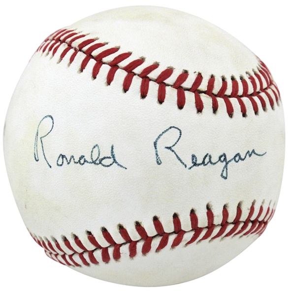 Ronald Reagan Signed Presidential-Era OAL (Giamatti) Baseball (PSA/DNA)