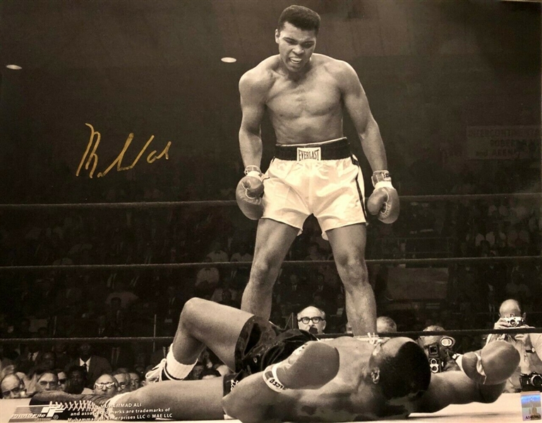 Muhammad Ali Signed 16" x 20" Over Liston Photograph (ALI)