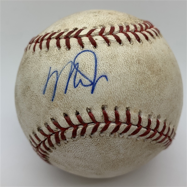 Mike Trout Signed & Game Used 2013 OML Baseball - Pitched to Trout! (PSA/DNA & MLB)