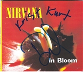 Nirvana Group Signed "In Bloom" CD Single w/ Cobain, Krist & Grohl! (John Brennan Collection)(Beckett/BAS)