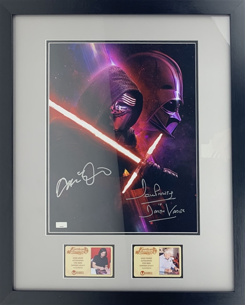 David Prowse and Adam Driver Signed 11" x 14" Darkside Legacy Photograph (Celebrity Authentics)