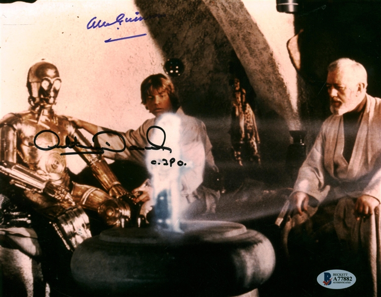 Alec Guinness and Anthony Daniels Signed 8" x 10" Color Photograph (Beckett/BAS)