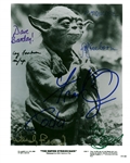 Yoda Cast Signed 8" x 10" TESB Promotional Photograph w/ Oz, McQuarrie & Others! (Beckett/BAS Guaranteed)