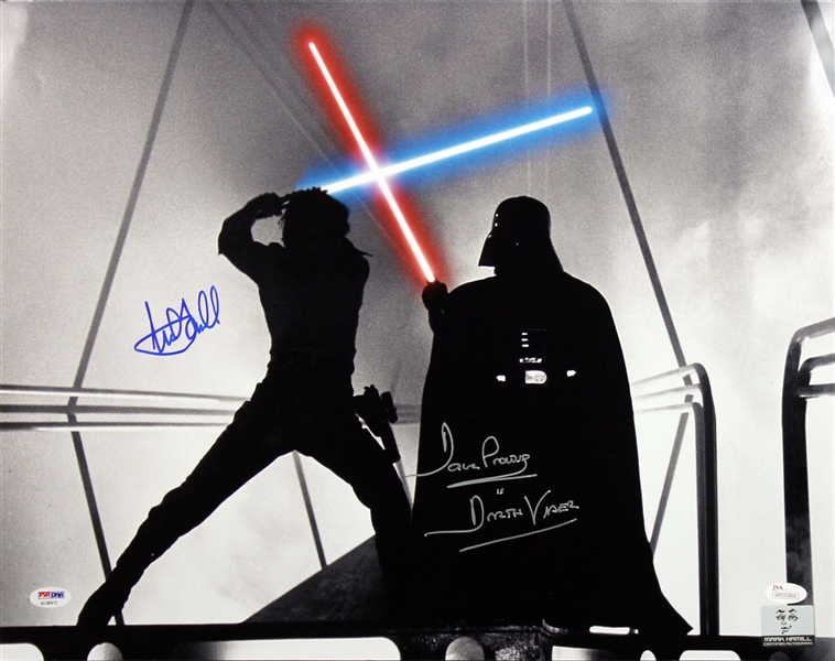 Star Wars: Mark Hamill & David Prowse Signed 16" x 20" Photo (Beckett/BAS & JSA)