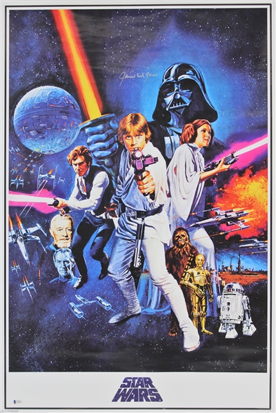 James Earl Jones Signed 24" x 36" Star Wars Poster (Beckett/BAS)