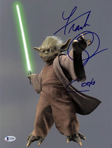 Star Wars: Frank Oz Signed 11" x 14" Color Photo w/ Rare "Yoda" Inscription (Beckett/BAS)