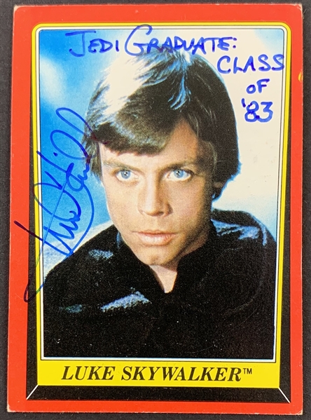 Mark Hamill Signed 1983 Topps Star Wars Card #2 with Unique "Jedi Graduate Class of 83" Inscription (Beckett/BAS Guaranteed)(Steve Grad Collection)