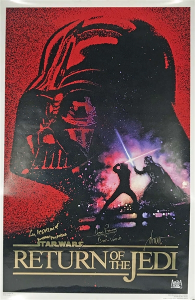 Star Wars: "Return of the Jedi" Multi-Signed 36" x 24" Poster w/ Prowse, McDiarmid, and Artist Drew Struzan (Beckett/BAS)