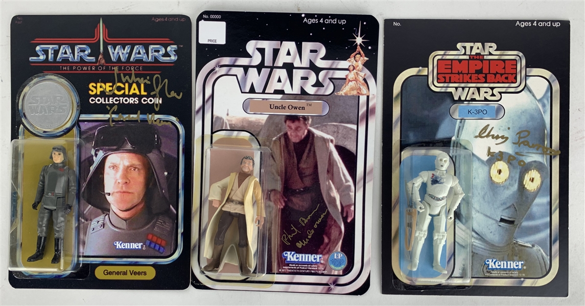 Lot of Seven (7) Signed Star Wars Replica Figurines w/ Brown, Glover, Parsons & More! (Beckett/BAS Guaranteed)