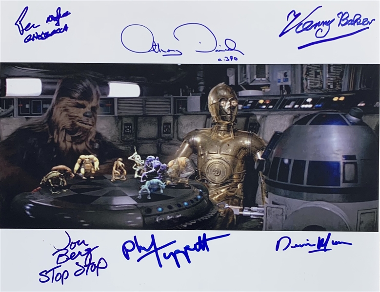 A New Hope 11" x 14" Photo from "Let The Wookie Win" Chess Scene Signed by Actors & Creators! (Beckett/BAS Guaranteed)(Steve Grad Collection)