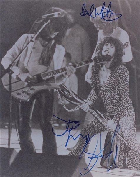 Aerosmith: Steven Tyler, Joe Perry & Brad Whitford Signed 11" x 14" Photo (John Brennan Collection)(Beckett/BAS Guaranteed)