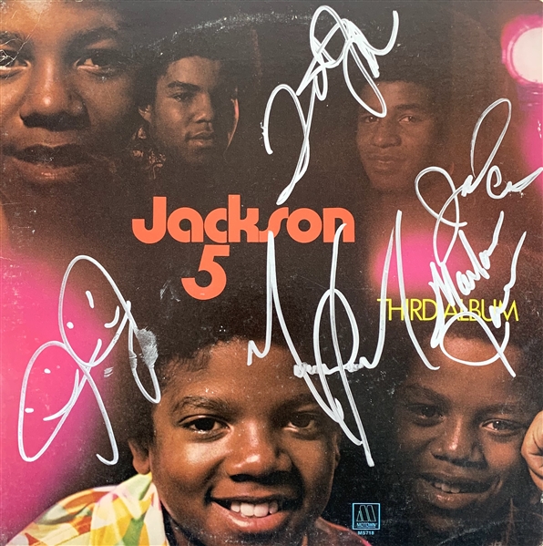 The Jackson 5 Group Signed "Third Album" Record Album Cover (John Brennan Collection)(Beckett/BAS Guaranteed)