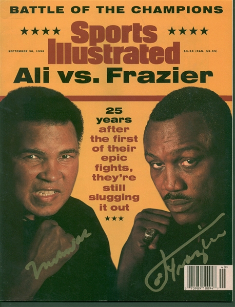 Muhammad Ali & Joe Frazier Signed 1996 Sports Illustrated Magazine (Beckett/BAS)
