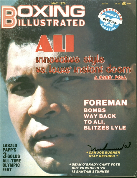 Muhammad Ali Signed 1976 Boxing Illustrated Magazine(JSA)