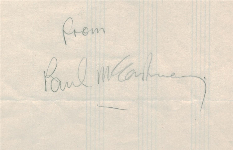 The Beatles: Paul McCartney Signed 5" x 8" Album Page (Beckett/BAS Guaranteed)