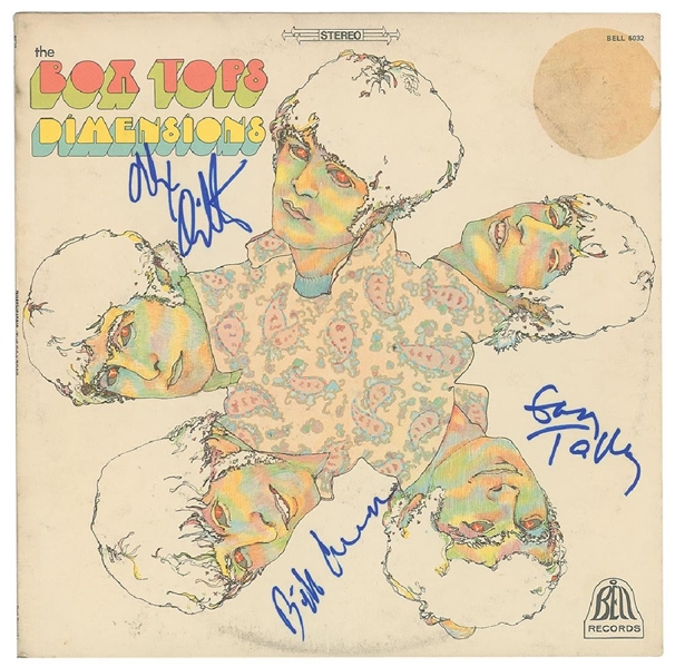 The Box Tops Group Signed "Dimensions" Record Album (John Brennan Collection)(Beckett/BAS Guaranteed)