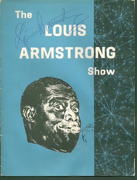 Louis Armstrong Near-Mint Signed Original Program (Beckett/BAS)