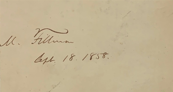 President Millard Fillmore Signed & Dated 3" x 5" Cut (Beckett/BAS Guaranteed)