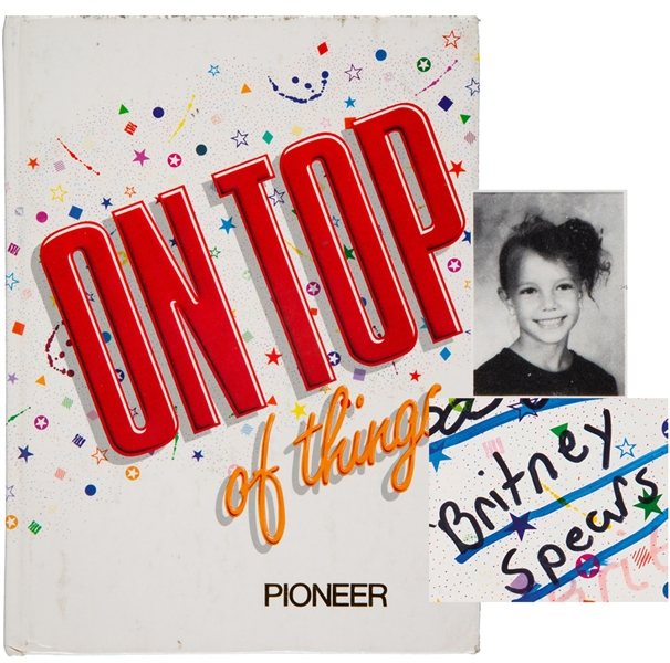 1989 Britney Spears Signed First Grade Yearbook :: The Earliest Known Britney Autograph! (PSA/DNA)