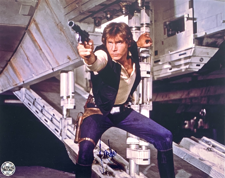 Harrison Ford Superb Signed 16" x 20" Color Photo as "Han Solo" (Beckett/BAS Guaranteed)(Steve Grad Collection)