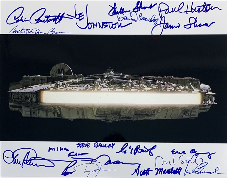 The Minds of the Millennium Falcon: 11" x 14" Color Photo Signed by Seventeen (17) ILM Designers & Creators! (Beckett/BAS Guaranteed)(Steve Grad Collection)