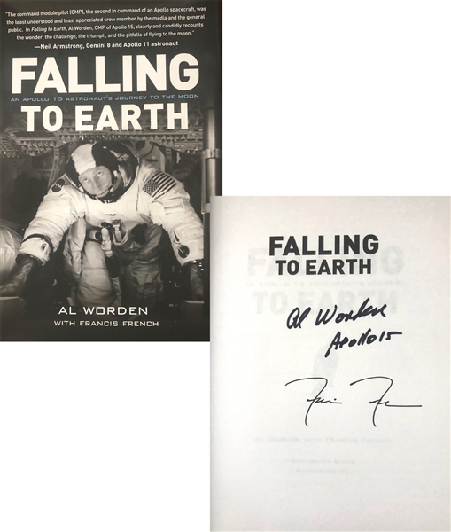 Apollo 15: Al Worden Signed Hardcover First Edition Book - "Falling to Earth" (Beckett/BAS COA)
