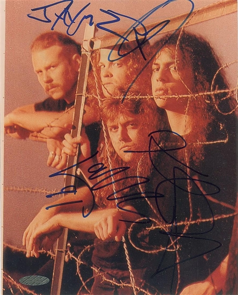 Metallica In-Person Group Signed 8" x 10" Color Photo (Newsted Era)(John Brennan Collection)(Beckett/BAS Guaranteed)