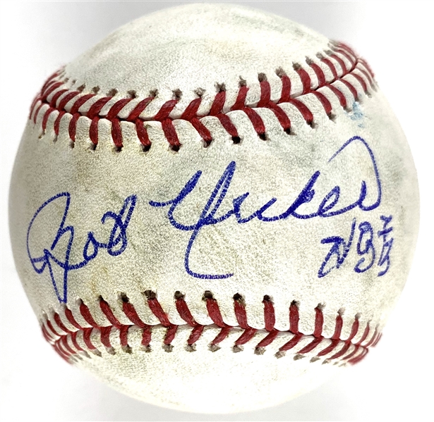 Bob Uecker Signed Game Used OML Baseball with "HOF 03" Inscription (JSA)
