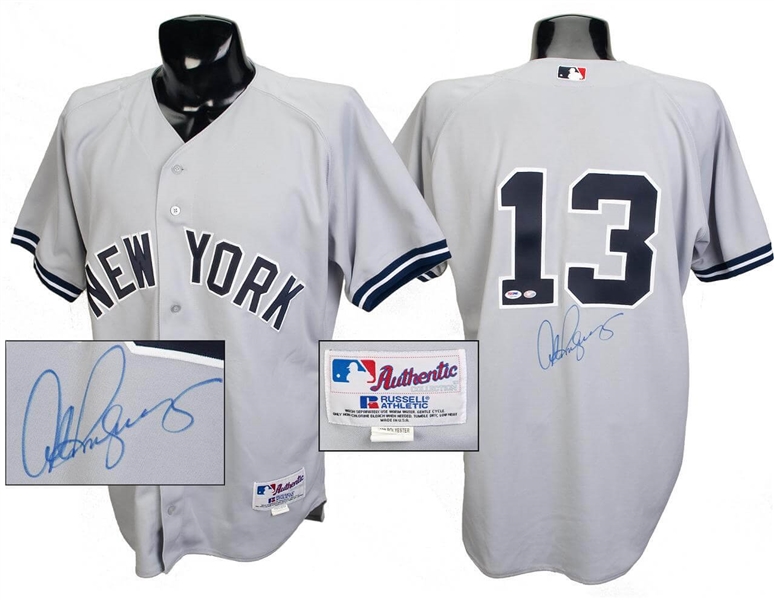 2004 Alex Rodriguez Game Used & Autographed Yankees Jersey (First Yankees Season) Direct from A-Rod Himself! (A-Rod LOA) (PSA/DNA MINT 9)