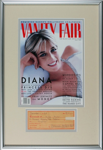 Princess Diana Incredibly Rare Signed 1980 Receipt with full "Diana Spencer" Signature (Only One To Ever Surface!)(PSA/DNA)