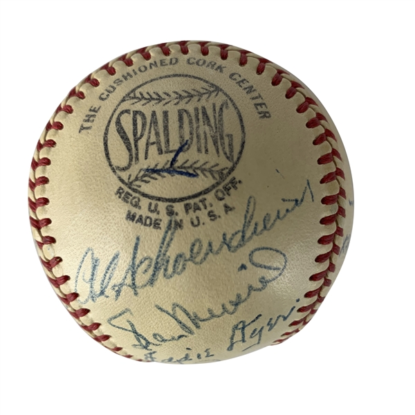 Lot Detail - 1949 St Louis Cardinals Team Signed ONL Baseball w/ Musial, Slaughter & Others ...