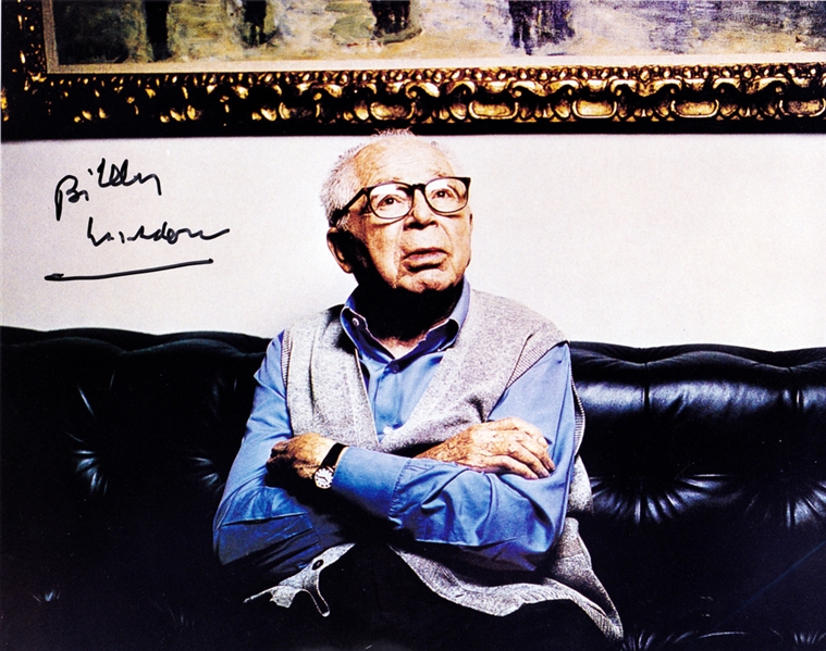 Billy Wilder In-Person Signed 8" x 10" Color Photo with EXACT Signing Proof! (Beckett/BAS Guaranteed)