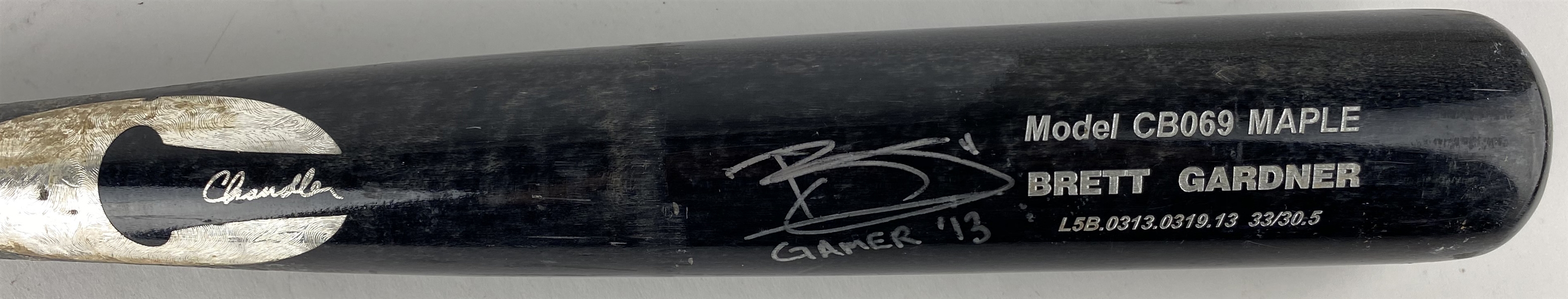 Brett Gardner Game Used & Signed 2013 CB069 Baseball Bat (PSA/DNA)