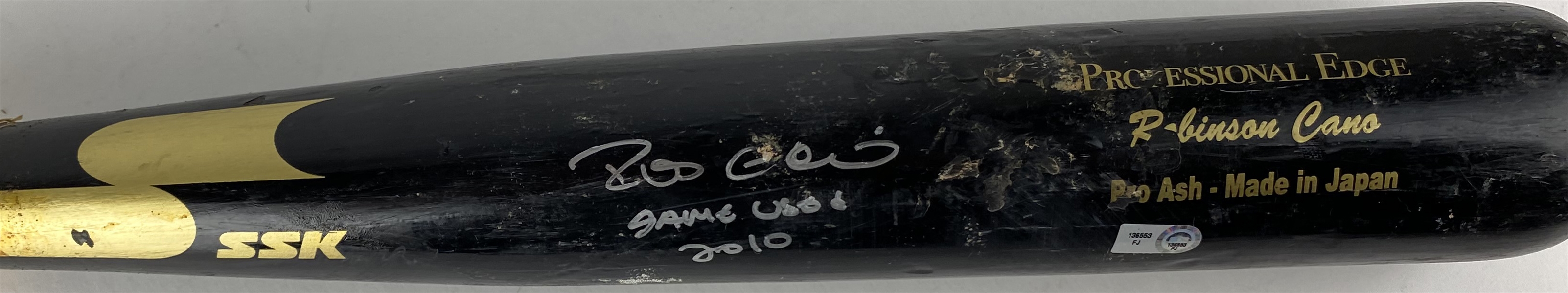 Robinson Cano Game Used & Signed 2010 SSK Baseball Bat - PSA/DNA GU 10!