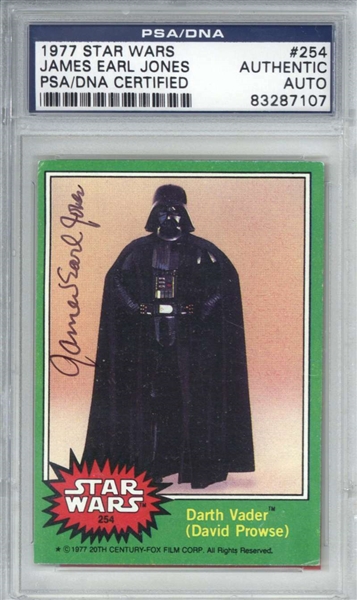 James Earl Jones Signed 1977 Star Wars #254 Trading Card (PSA/DNA Encapsulated)