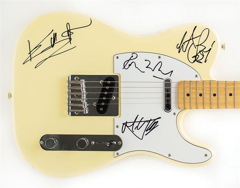 The Rolling Stones Group Signed Fender Squier Telecaster Guitar with Jagger, Richard, Wood & Watts (John Brennan Collection)(Beckett/BAS Guaranteed)