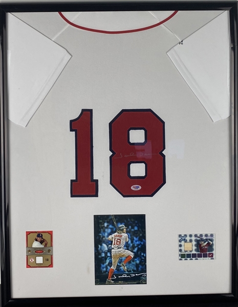 Johnny Damon Signed Red Sox Jersey Framed 29" x 23" Display (PSA/DNA)
