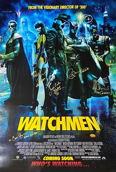"Watchmen" Cast Signed 27" x 40" Movie Poster with 5 Signatures (Beckett/BAS Guaranteed)