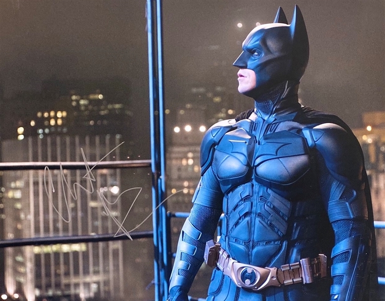 Christian Bale Signed 16" x 20" Color Photo as Batman (Beckett/BAS Guaranteed)