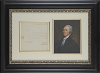 Alexander Hamilton Rare 1792 Early Treasury Document in Custom Framed Display (Beckett/BAS LOA)