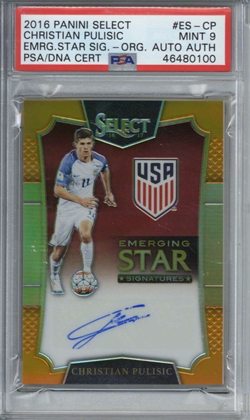 Lot Detail - Christian Pulisic Signed 2016 Panini Select Emerging Star