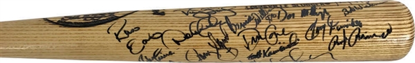 1995 New York Yankees Team-Signed Louisville Slugger Baseball Bat w/ Jeter & Rivera (JSA)