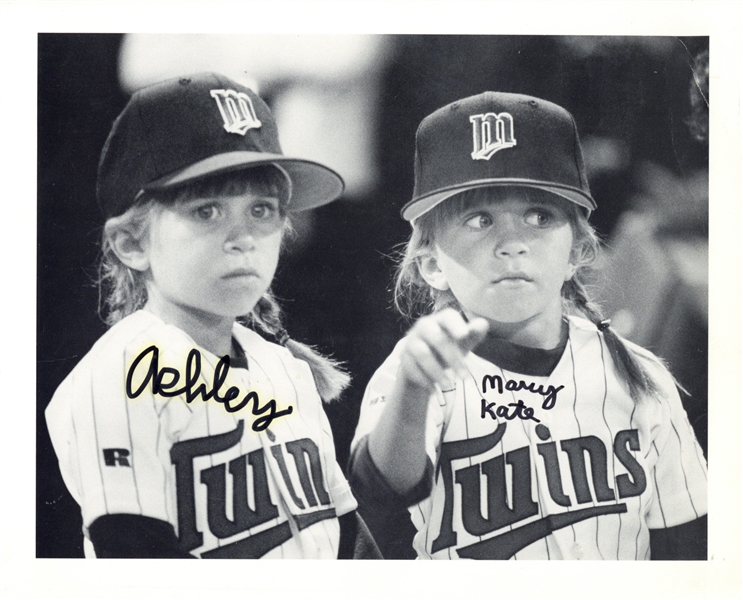 Mary Kate & Ashley Olsen ULTRA-RARE Vintage c. 1993 Dual Signed 8" x 10" Photograph - The Only Known Authenticated Example! (JSA)