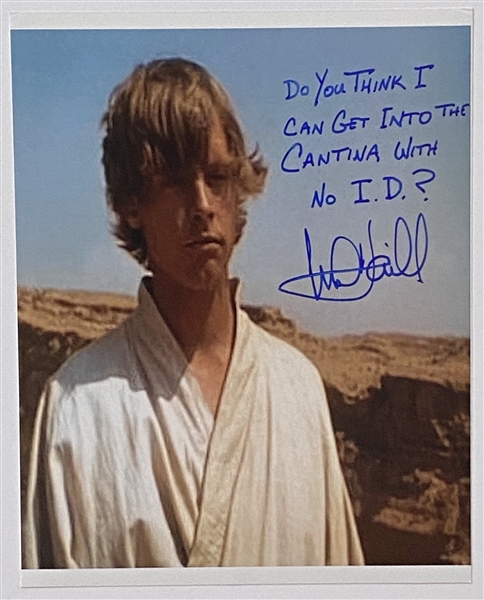 Star Wars: Mark Hamill Fantastic Inscription 8” x 10” Signed Photo from “A New Hope” 