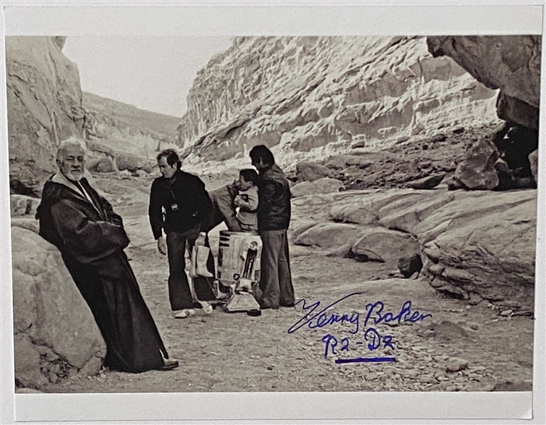 Star Wars: R2-D2 Kenny Baker 10” x 8” Behind-the-Scenes Signed Photo from “A New Hope” 