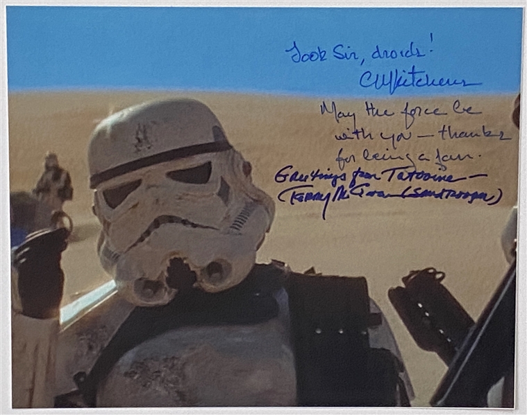 Star Wars: Stormtrooper Terry McGovern and Colin Kitchens 10” x 8” Signed Photo from “A New Hope” 