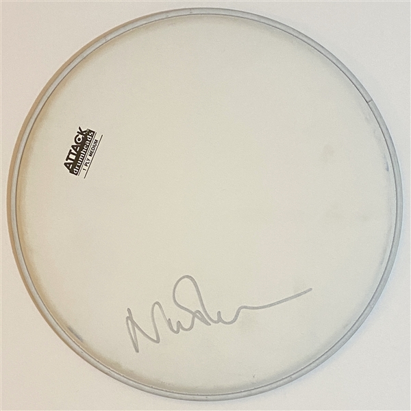 Pink Floyd: Nick Mason In-Person Signed Drum Head (John Brennan Collection) (Beckett/BAS Guaranteed)